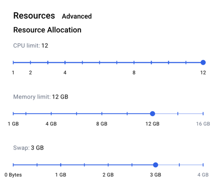 Docker Memory Config